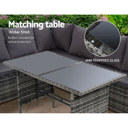 Gardeon Outdoor Furniture Dining Setting Sofa Set Lounge Wicker 9 Seater