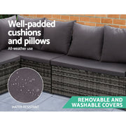 Gardeon Outdoor Furniture Dining Setting Sofa Set Lounge Wicker 9 Seater