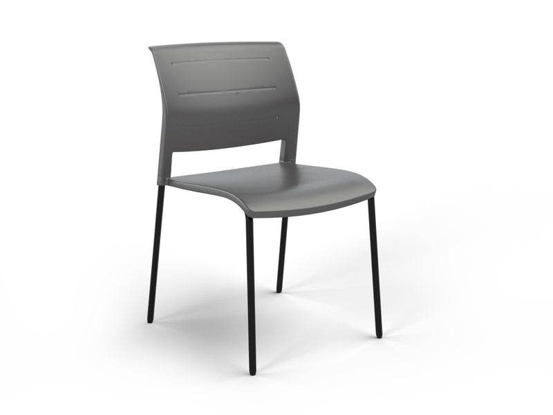 Game Chair Unupholstered 4Lages Charcoal Black Powdercoat