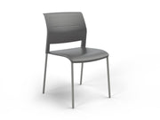 Game Chair Unupholstered 4Lages Charcoal Silver Powdercoat
