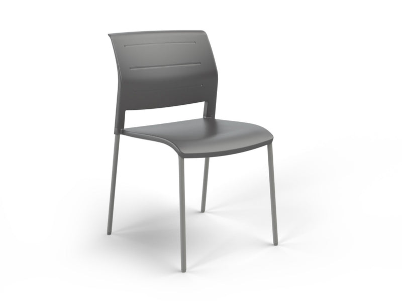 Game Chair Unupholstered 4Lages Charcoal Silver Powdercoat