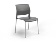 Game Chair Unupholstered 4Lages Charcoal White Powdercoat