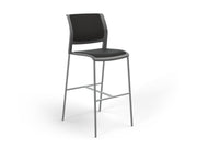 Game Barstool With Fully Upholstery Charcole Gray