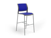 Game Barstool With Fully Upholstery Charcole Sky Blue
