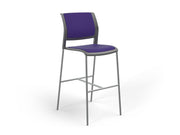 Game Barstool With Fully Upholstery Charcole Plum