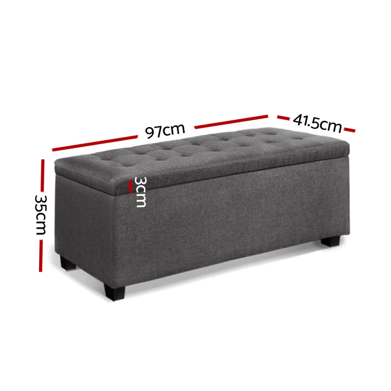 Artiss Large Fabric Storage Ottoman