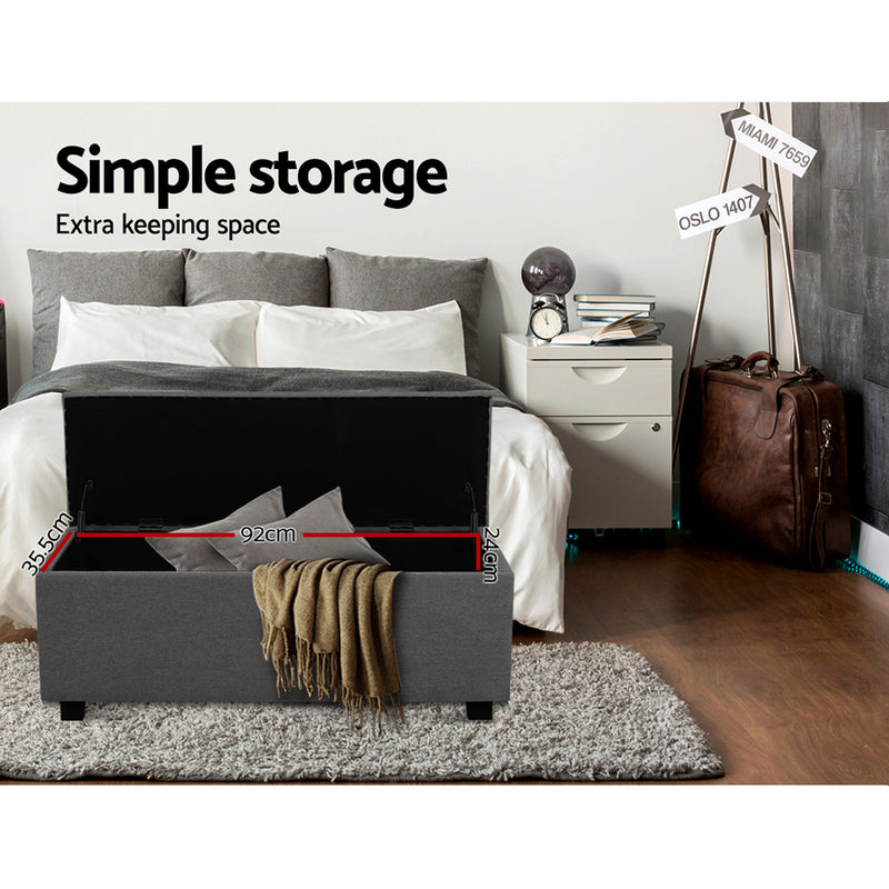 Artiss Large Fabric Storage Ottoman