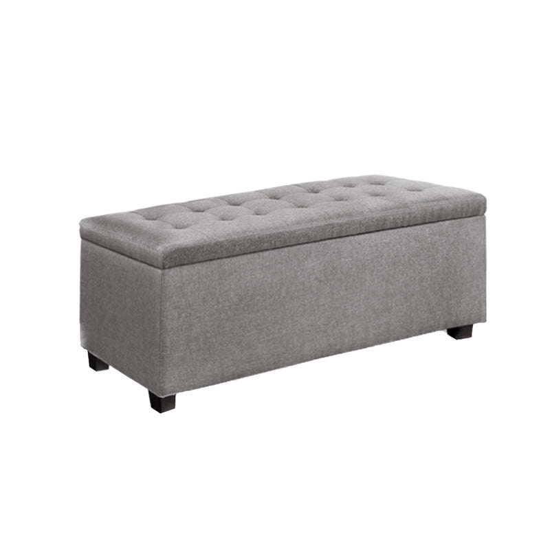Artiss Large Fabric Storage Ottoman LIght Grey