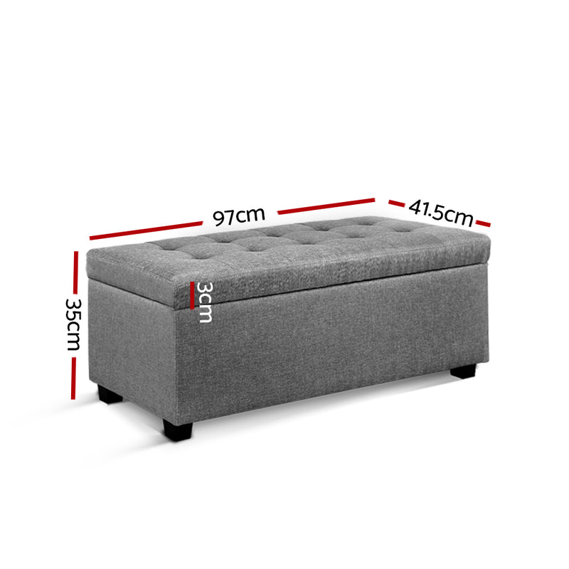 Artiss Large Fabric Storage Ottoman