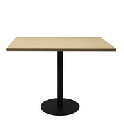 Rapidline Square Meeting Table 900mmD x 755mmH Black Natural Oak