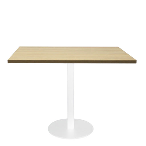 Rapidline Square Meeting Table 900mmD x 755mmH White Stain Natural Oak