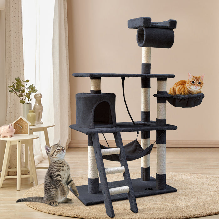141 cm Cat Scratching Trees Condo House Furniture Wood