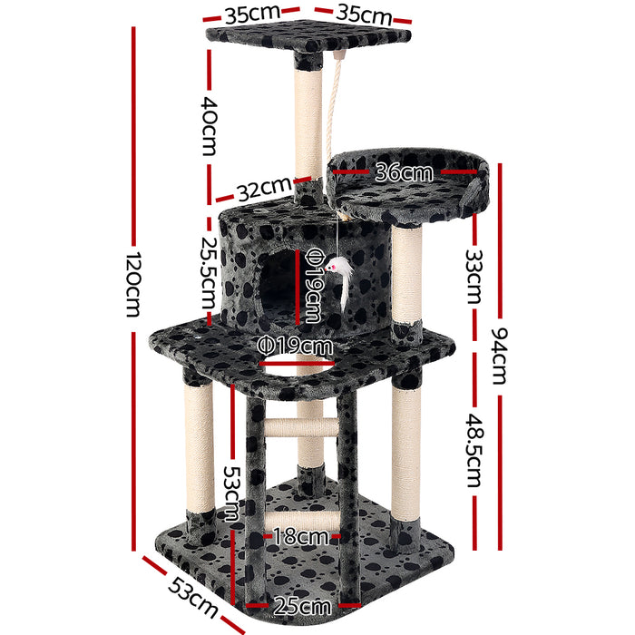 cat scratching tree dimensions