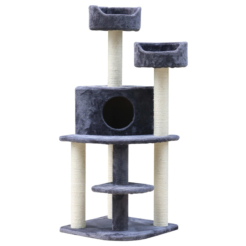 126 cm Cat Tree Condo House Furniture Wood