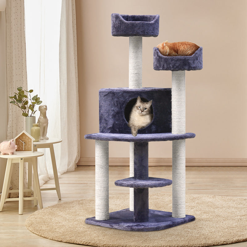 126 cm Cat Tree Condo House Furniture Wood
