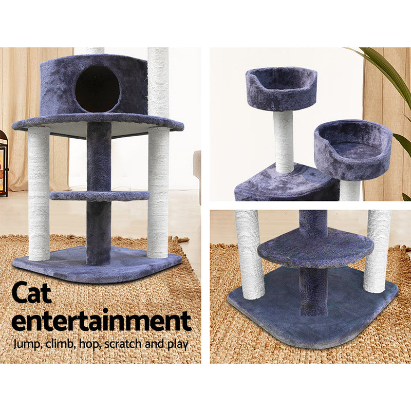 126 cm Cat Tree Condo House Furniture Wood