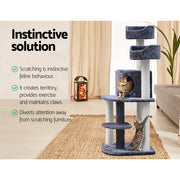126 cm Cat Tree Condo House Furniture Wood