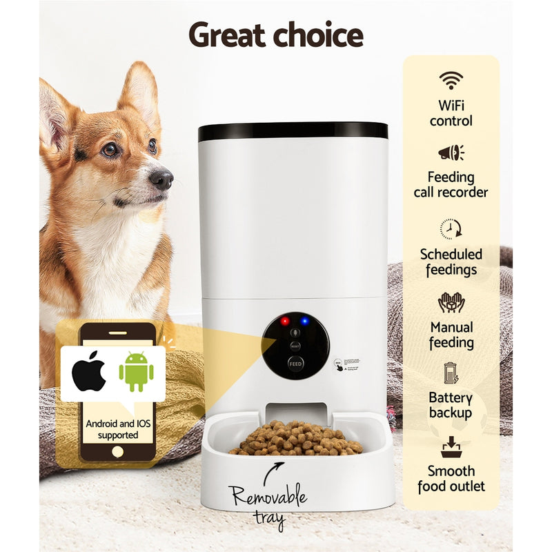 i.Pet Automatic Pet Feeder Auto Wifi Dog Cat Feeder Smart Food App Control