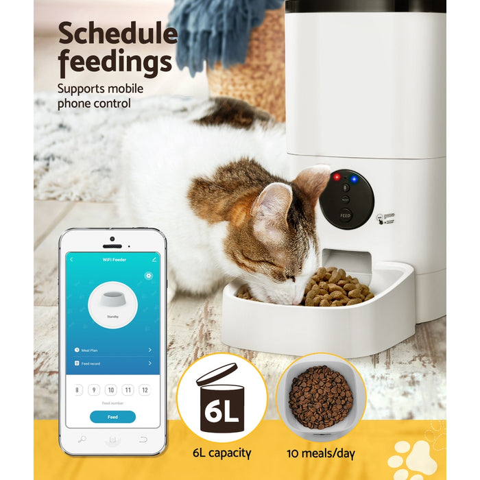 i.Pet Automatic Pet Feeder Auto Wifi Dog Cat Feeder Smart Food App Control