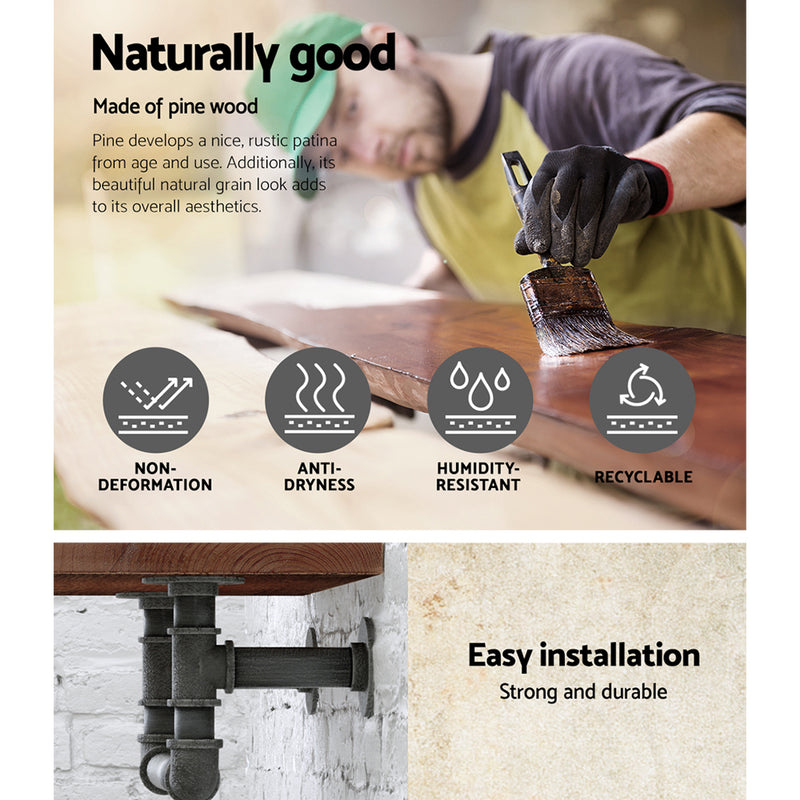 Artiss DIY Industrial Wall Shelves