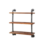 Artiss Industrial Shelves DIY Pipe Shelf Display Wall Floating Bookshelf Vintage 3 Tiers