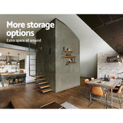 Artiss 3 Level 84cm DIY Adjustable Metal Bookshelf