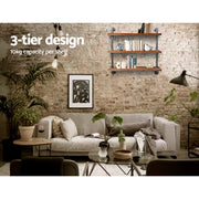 Artiss 3 Level 92cm DIY Wall Mounted Bookshelf