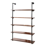 Artiss Rustic Industrial Pipe Shelf Floating Storage Wall Mount
