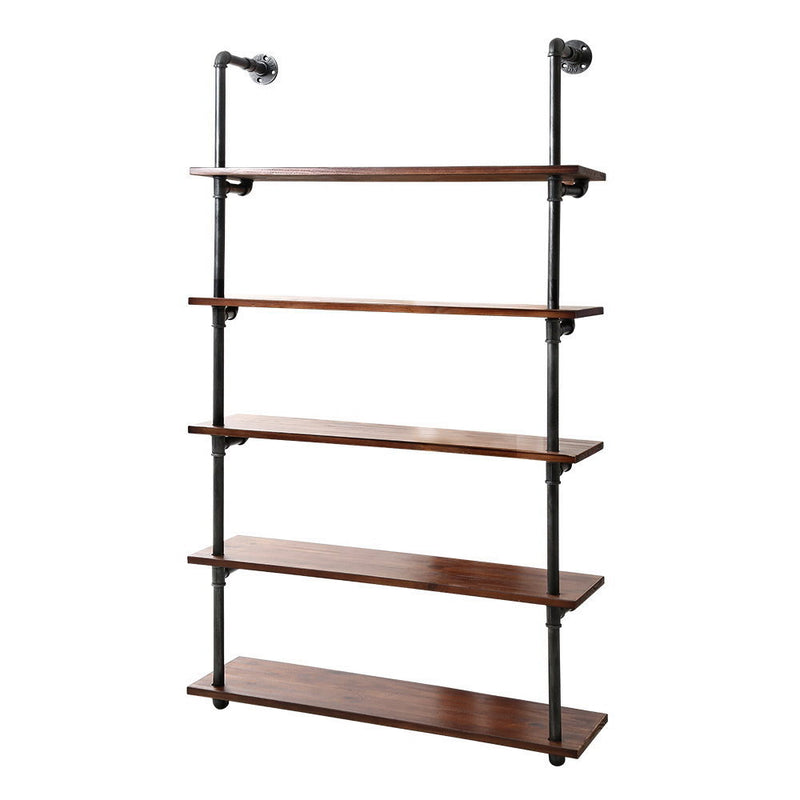 Artiss Rustic Industrial Pipe Shelf Floating Storage Wall Mount