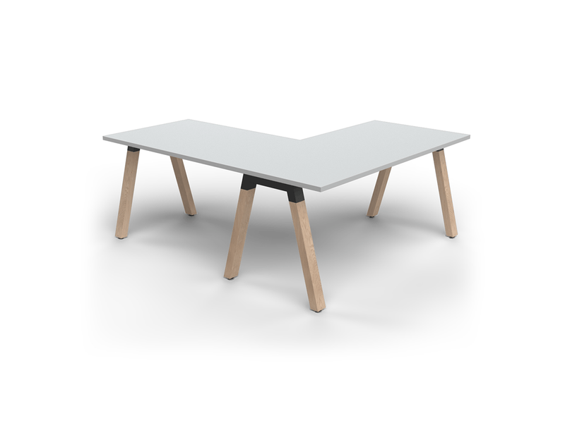 Plantation Single Sided Desk with Return