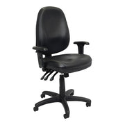 Rapidline Fully Adjustable Ergonomic Executive Chair For Office Black PU