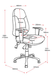 Rapidline Fully Ergonomic Executive Chair With High Back And Adjustable Arms