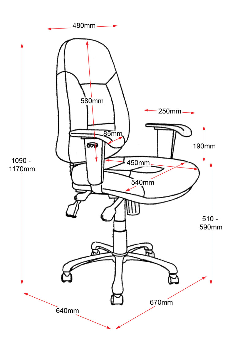 Rapidline Fully Ergonomic Executive Chair With High Back And Adjustable Arms