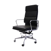 Rapidline High Back Executive Office Chair injected Foam And PU Leather Black Finish