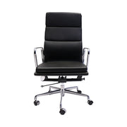Rapidline High Back Executive Office Chair injected Foam And PU Leather Black Finish