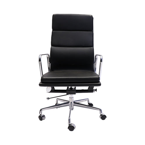 Rapidline High Back Executive Office Chair injected Foam And PU Leather Black Finish