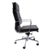 Rapidline High Back Executive Office Chair injected Foam And PU Leather Black Finish