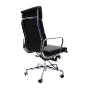Rapidline High Back Executive Office Chair injected Foam And PU Leather Black Finish