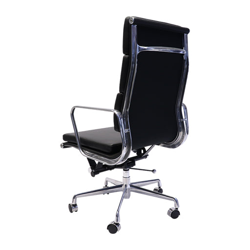 Rapidline High Back Executive Office Chair injected Foam And PU Leather Black Finish