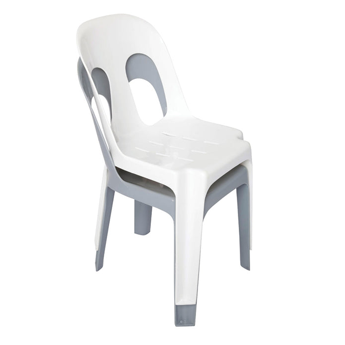 Rapidline Polypropylene Stacking Visitor or Event Chair Grey