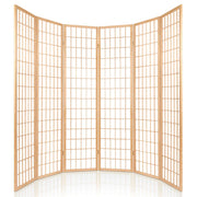 Artiss 6 Panel Room Divider Privacy Screen Foldable Pine Wood Stand Natural