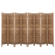 Artiss 8 Panel Room Divider Screen Privacy Wood Dividers Timber Stand Brown