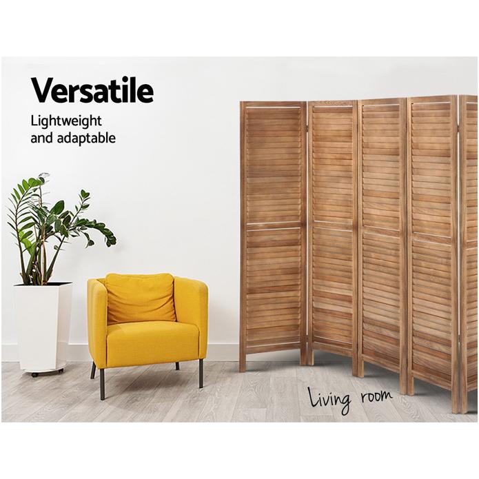 Artiss 8 Panel Room Divider Screen Privacy Wood Dividers Timber Stand