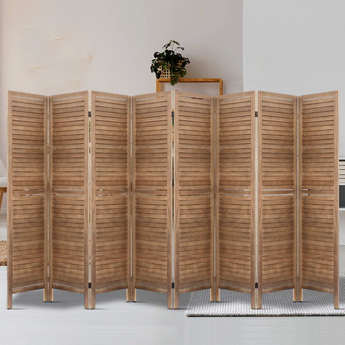 Artiss 8 Panel Room Divider Screen Privacy Wood Dividers Timber Stand