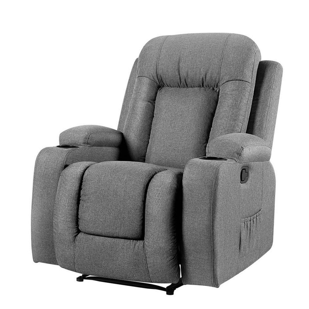 Artiss Recliner Chair Electric Massage Chair Fabric Lounge Sofa Heated