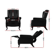 Artiss Recliner Chair Luxury Lounge Armchair Single Sofa Couch
