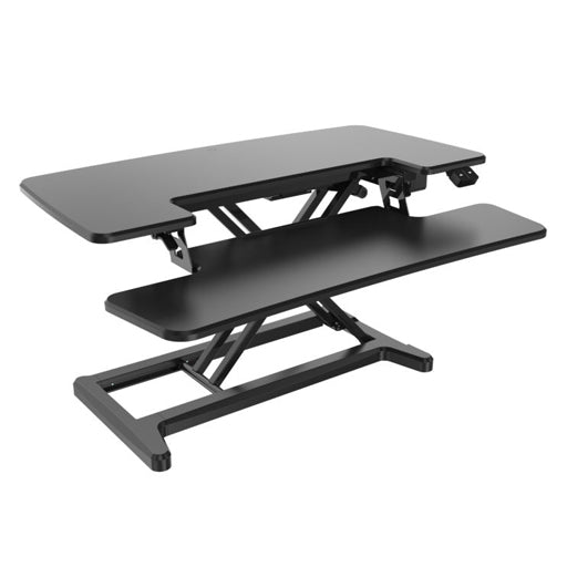 Rapidline Flux Electric Sit Stand Computer Desk Table Top Size - 880mm W x 415mm D Black