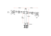 Rapidline Pole Mounted Revolve Dual Monitor Arm