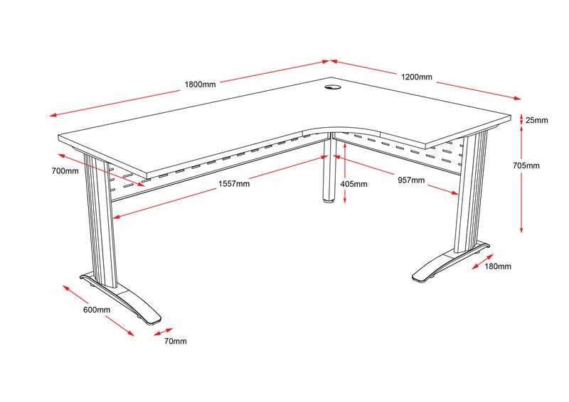 Rapidline Span Beech Corner Desk