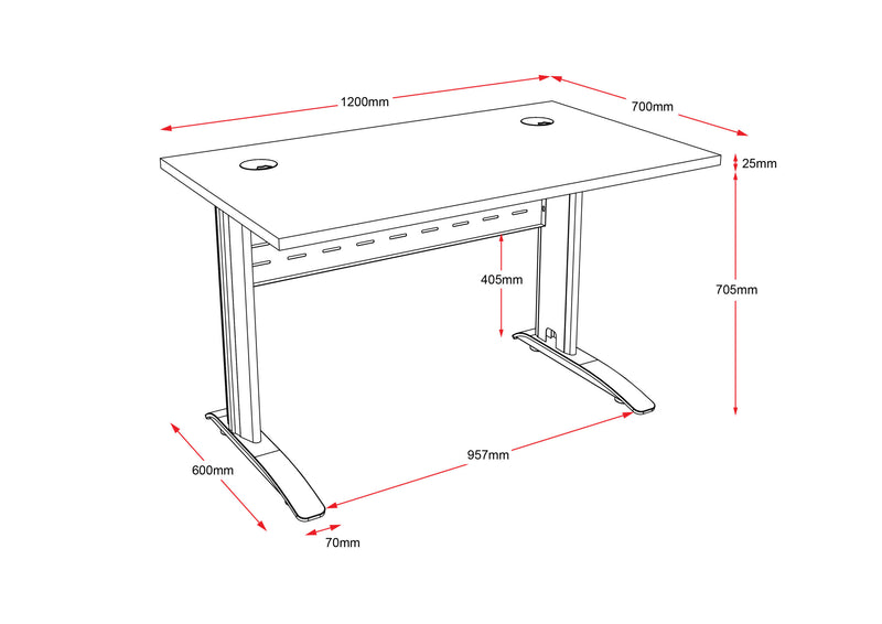 Rapidline Span Computer Desk – Beech Tops